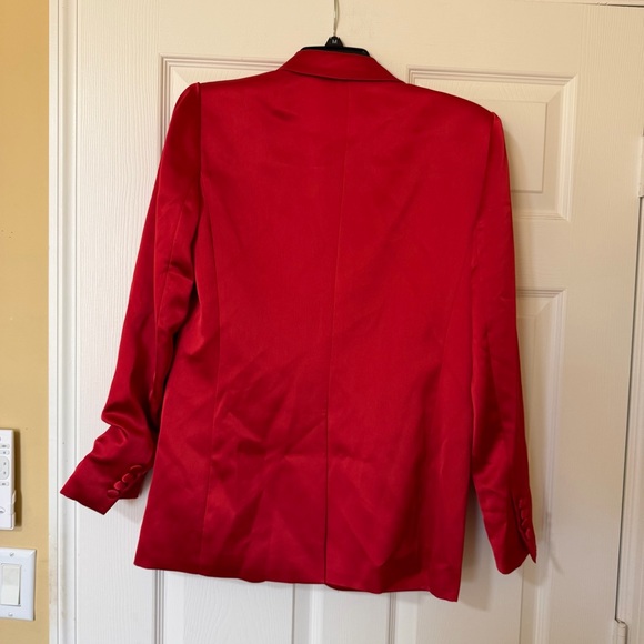 NWT Antonio Melani Bernadette Satin Women's Red Jacket Size 4 Formal Cocktail - Picture 4 of 14
